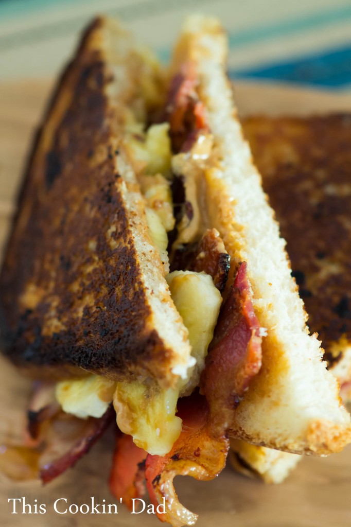 Elvis Fried Peanut Butter, Banana, and Bacon Sandwich