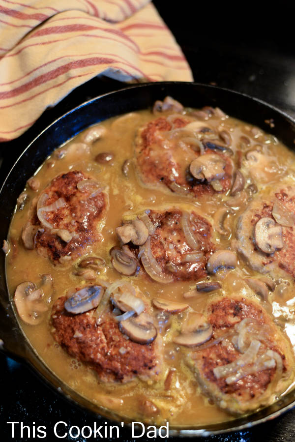 Turkey Salisbury Steak with Mushroom Gravy