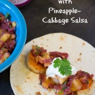 Shrimp Tacos with Pineapple-Cabbage Salsa